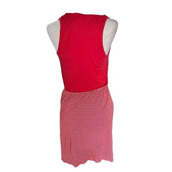 Deletta red white squiggle print dress xs - Picture 2 of 4